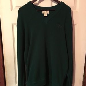 Izod Green V-Neck Golf Sweater Mens XL Vintage Vtg